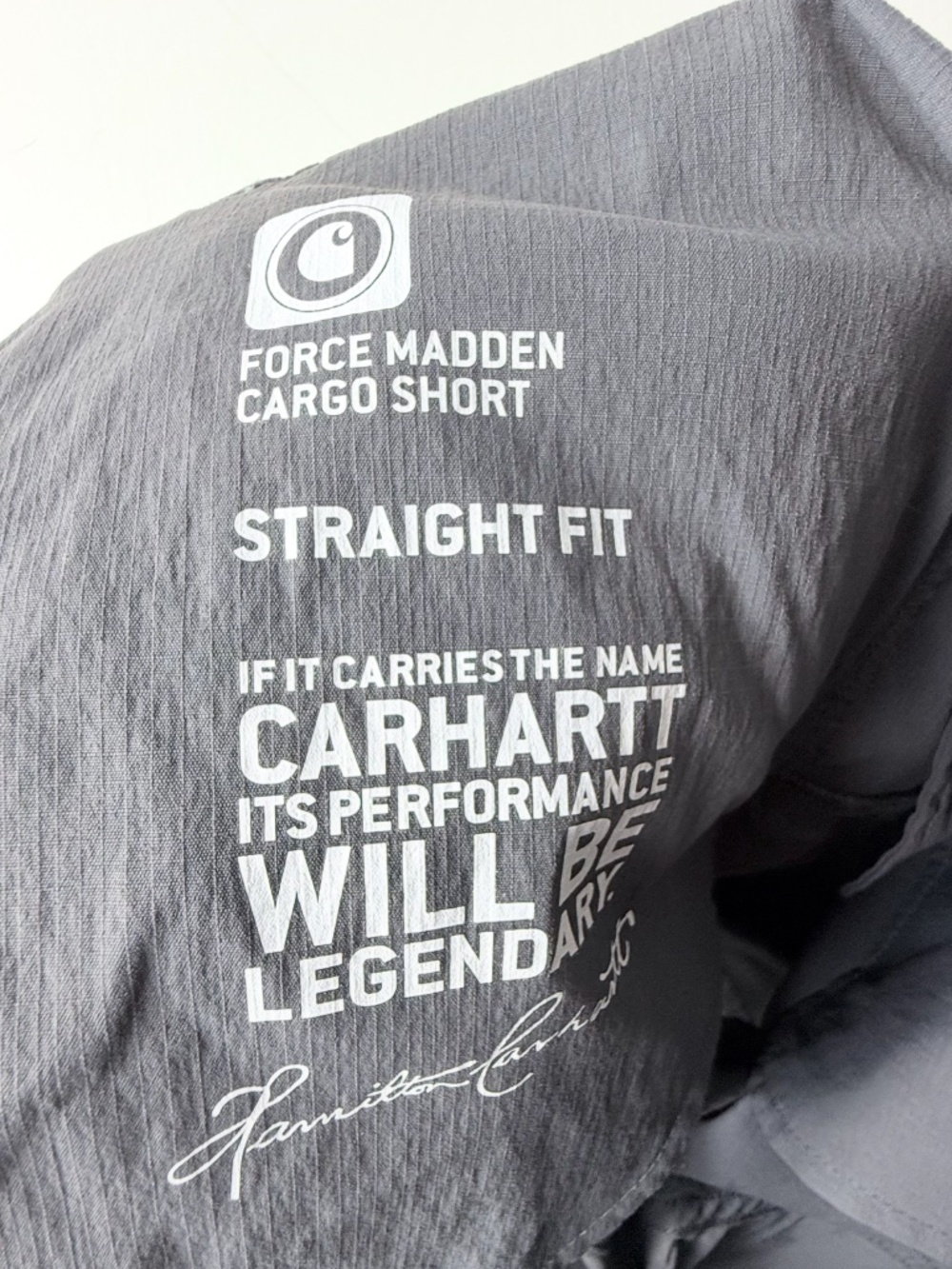 Carhartt Force Madden Cargo Short Size 10 Women's Straight Fit Gray Athletic (O) - Picture 7 of 8